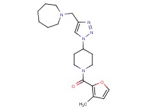 1-({1-[1-(3-methyl-2-furoyl)-4-piperidinyl]-1H-1,2,3-triazol-4-yl}methyl)azepane trifluoroacetate