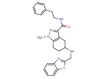 5-[(1,3-benzothiazol-2-ylmethyl)amino]-1-methyl-N-(2-phenylethyl)-4,5,6,7-tetrahydro-1H-indazole-3-carboxamide