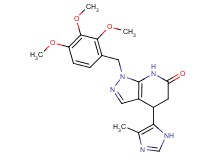 4-(4-methyl-1H-imidazol-5-yl)-1-(2,3,4-trimethoxybenzyl)-1,4,5,7-tetrahydro-6H-pyrazolo[3,4-b]pyridin-6-one