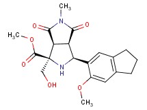 methyl (1S*,3S*,3aR*,6aS*)-1-(hydroxymethyl)-3-(6-methoxy-2,3-dihydro-1H-inden-5-yl)-5-methyl-4,6-dioxooctahydropyrrolo[3,4-c]pyrrole-1-carboxylate