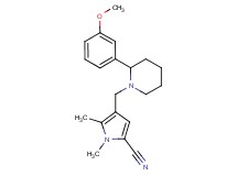 4-{[2-(3-methoxyphenyl)-1-piperidinyl]methyl}-1,5-dimethyl-1H-pyrrole-2-carbonitrile