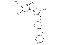 4-[(1-{[2-(4-methoxy-2,5-dimethylphenyl)-5-methyl-1,3-oxazol-4-yl]methyl}-3-piperidinyl)methyl]morpholine