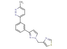3-methyl-6-{3-[1-(1,3-thiazol-4-ylmethyl)-1H-pyrazol-3-yl]phenyl}pyridazine