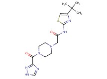 N-(4-tert-butyl-1,3-thiazol-2-yl)-2-[4-(1H-1,2,4-triazol-3-ylcarbonyl)piperazin-1-yl]acetamide