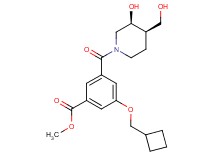 methyl 3-(cyclobutylmethoxy)-5-{[(3S*,4R*)-3-hydroxy-4-(hydroxymethyl)-1-piperidinyl]carbonyl}benzoate