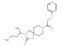 3-(1-methylbutyl)-8-[(pyridin-4-ylthio)acetyl]-1-oxa-3,8-diazaspiro[4.5]decan-2-one