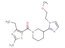 4-ethyl-5-({3-[1-(2-methoxyethyl)-1H-imidazol-2-yl]piperidin-1-yl}carbonyl)-1,3-thiazol-2-amine