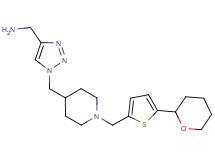 ({1-[(1-{[5-(tetrahydro-2H-pyran-2-yl)-2-thienyl]methyl}piperidin-4-yl)methyl]-1H-1,2,3-triazol-4-yl}methyl)amine