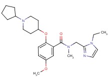 2-[(1-cyclopentyl-4-piperidinyl)oxy]-N-[(1-ethyl-1H-imidazol-2-yl)methyl]-5-methoxy-N-methylbenzamide