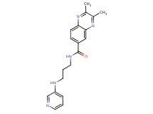 2,3-dimethyl-N-[3-(3-pyridinylamino)propyl]-6-quinoxalinecarboxamide