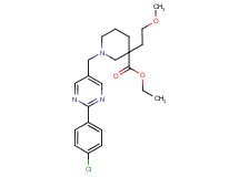 ethyl 1-{[2-(4-chlorophenyl)-5-pyrimidinyl]methyl}-3-(2-methoxyethyl)-3-piperidinecarboxylate
