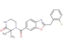 4-{[2-(2-fluorobenzyl)-1,3-benzoxazol-6-yl]carbonyl}-3,3-dimethyl-2-piperazinone