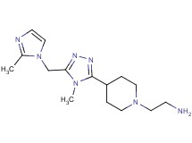 [2-(4-{4-methyl-5-[(2-methyl-1H-imidazol-1-yl)methyl]-4H-1,2,4-triazol-3-yl}-1-piperidinyl)ethyl]amine dihydrochloride