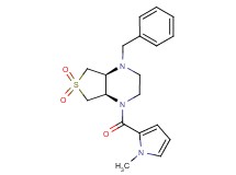(4aR*,7aS*)-1-benzyl-4-[(1-methyl-1H-pyrrol-2-yl)carbonyl]octahydrothieno[3,4-b]pyrazine 6,6-dioxide