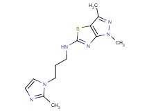 1,3-dimethyl-N-[3-(2-methyl-1H-imidazol-1-yl)propyl]-1H-pyrazolo[3,4-d][1,3]thiazol-5-amine