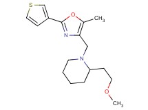 2-(2-methoxyethyl)-1-{[5-methyl-2-(3-thienyl)-1,3-oxazol-4-yl]methyl}piperidine