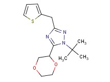 1-tert-butyl-5-(1,4-dioxan-2-yl)-3-(2-thienylmethyl)-1H-1,2,4-triazole