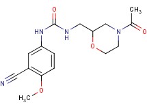 N-[(4-acetylmorpholin-2-yl)methyl]-N'-(3-cyano-4-methoxyphenyl)urea