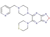 5-[4-(3-pyridinylmethyl)-1-piperazinyl]-6-(4-thiomorpholinyl)[1,2,5]oxadiazolo[3,4-b]pyrazine