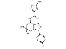 N-[1-(4-fluorophenyl)-6,6-dimethyl-4,5,6,7-tetrahydro-1H-indazol-4-yl]-5-methyl-3-isoxazolecarboxamide