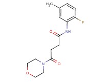 N-(2-fluoro-5-methylphenyl)-4-(4-morpholinyl)-4-oxobutanamide