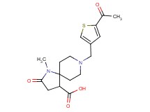 8-[(5-acetyl-3-thienyl)methyl]-1-methyl-2-oxo-1,8-diazaspiro[4.5]decane-4-carboxylic acid