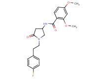 N-{1-[2-(4-fluorophenyl)ethyl]-5-oxo-3-pyrrolidinyl}-2,4-dimethoxybenzamide