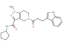 N-cyclopentyl-5-[3-(1H-indol-3-yl)propanoyl]-1-methyl-4,5,6,7-tetrahydro-1H-pyrazolo[4,3-c]pyridine-3-carboxamide