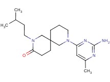 8-(2-amino-6-methyl-4-pyrimidinyl)-2-(3-methylbutyl)-2,8-diazaspiro[5.5]undecan-3-one