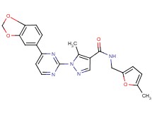 1-[4-(1,3-benzodioxol-5-yl)-2-pyrimidinyl]-5-methyl-N-[(5-methyl-2-furyl)methyl]-1H-pyrazole-4-carboxamide