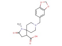 8-(1,3-benzodioxol-5-ylmethyl)-1-methyl-2-oxo-1,8-diazaspiro[4.5]decane-4-carboxylic acid