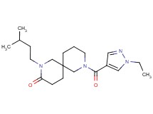 8-[(1-ethyl-1H-pyrazol-4-yl)carbonyl]-2-(3-methylbutyl)-2,8-diazaspiro[5.5]undecan-3-one