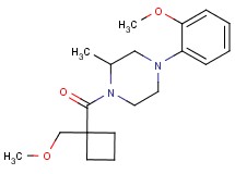 1-{[1-(methoxymethyl)cyclobutyl]carbonyl}-4-(2-methoxyphenyl)-2-methylpiperazine