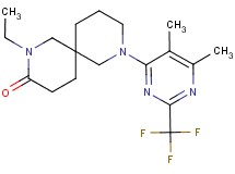 8-[5,6-dimethyl-2-(trifluoromethyl)-4-pyrimidinyl]-2-ethyl-2,8-diazaspiro[5.5]undecan-3-one