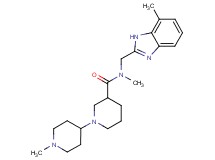 N,1'-dimethyl-N-[(7-methyl-1H-benzimidazol-2-yl)methyl]-1,4'-bipiperidine-3-carboxamide