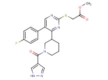 methyl ({5-(4-fluorophenyl)-4-[1-(1H-pyrazol-4-ylcarbonyl)-3-piperidinyl]-2-pyrimidinyl}thio)acetate