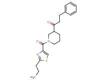 3-phenyl-1-{1-[(2-propyl-1,3-thiazol-4-yl)carbonyl]-3-piperidinyl}-1-propanone