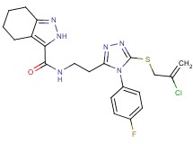 N-{2-[5-[(2-chloro-2-propen-1-yl)thio]-4-(4-fluorophenyl)-4H-1,2,4-triazol-3-yl]ethyl}-4,5,6,7-tetrahydro-2H-indazole-3-carboxamide