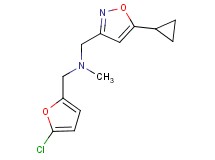 1-(5-chloro-2-furyl)-N-[(5-cyclopropylisoxazol-3-yl)methyl]-N-methylmethanamine