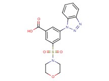 3-(1H-1,2,3-benzotriazol-1-yl)-5-(morpholin-4-ylsulfonyl)benzoic acid
