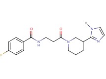 4-fluoro-N-{3-[3-(1H-imidazol-2-yl)-1-piperidinyl]-3-oxopropyl}benzamide