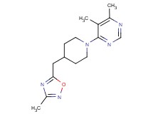 4,5-dimethyl-6-{4-[(3-methyl-1,2,4-oxadiazol-5-yl)methyl]piperidin-1-yl}pyrimidine