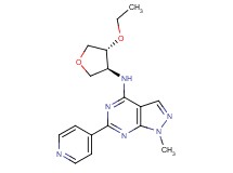 N-[(3S*,4R*)-4-ethoxytetrahydrofuran-3-yl]-1-methyl-6-pyridin-4-yl-1H-pyrazolo[3,4-d]pyrimidin-4-amine