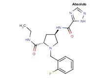 (4R)-N-ethyl-1-(2-fluorobenzyl)-4-[(1H-1,2,4-triazol-5-ylcarbonyl)amino]-L-prolinamide