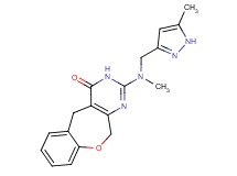 2-{methyl[(5-methyl-1H-pyrazol-3-yl)methyl]amino}-5,11-dihydro[1]benzoxepino[3,4-d]pyrimidin-4(3H)-one