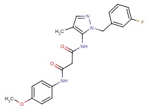 N-[1-(3-fluorobenzyl)-4-methyl-1H-pyrazol-5-yl]-N'-(4-methoxyphenyl)malonamide