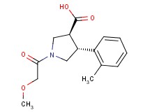 (3S*,4R*)-1-(methoxyacetyl)-4-(2-methylphenyl)pyrrolidine-3-carboxylic acid