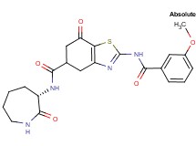 2-[(3-methoxybenzoyl)amino]-7-oxo-N-[(3S)-2-oxo-3-azepanyl]-4,5,6,7-tetrahydro-1,3-benzothiazole-5-carboxamide