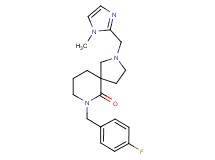 7-(4-fluorobenzyl)-2-[(1-methyl-1H-imidazol-2-yl)methyl]-2,7-diazaspiro[4.5]decan-6-one