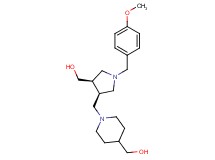 (1-{[(3R*,4R*)-4-(hydroxymethyl)-1-(4-methoxybenzyl)pyrrolidin-3-yl]methyl}piperidin-4-yl)methanol